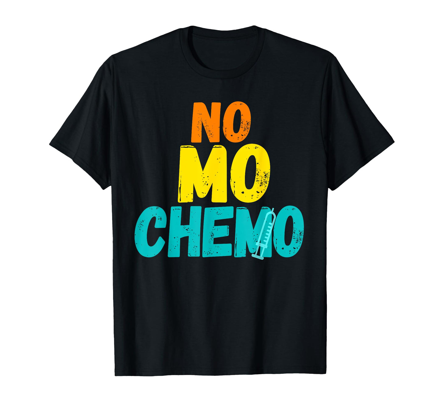 No Mo Chemo Funny Retro Cancer Awareness Fighter Spirit T-Shirt