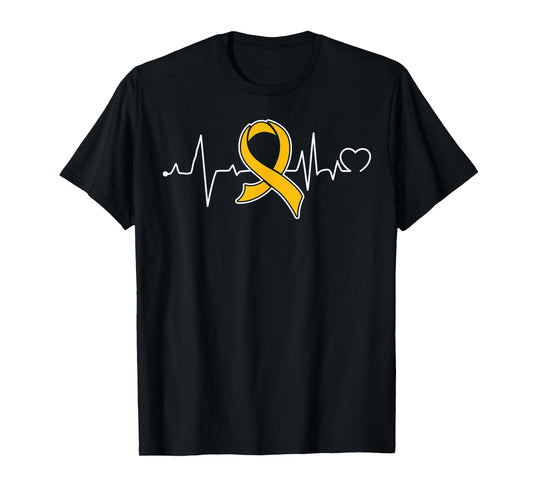 Heartbeat- Childhood Cancer Awareness Item for Women T-Shirt