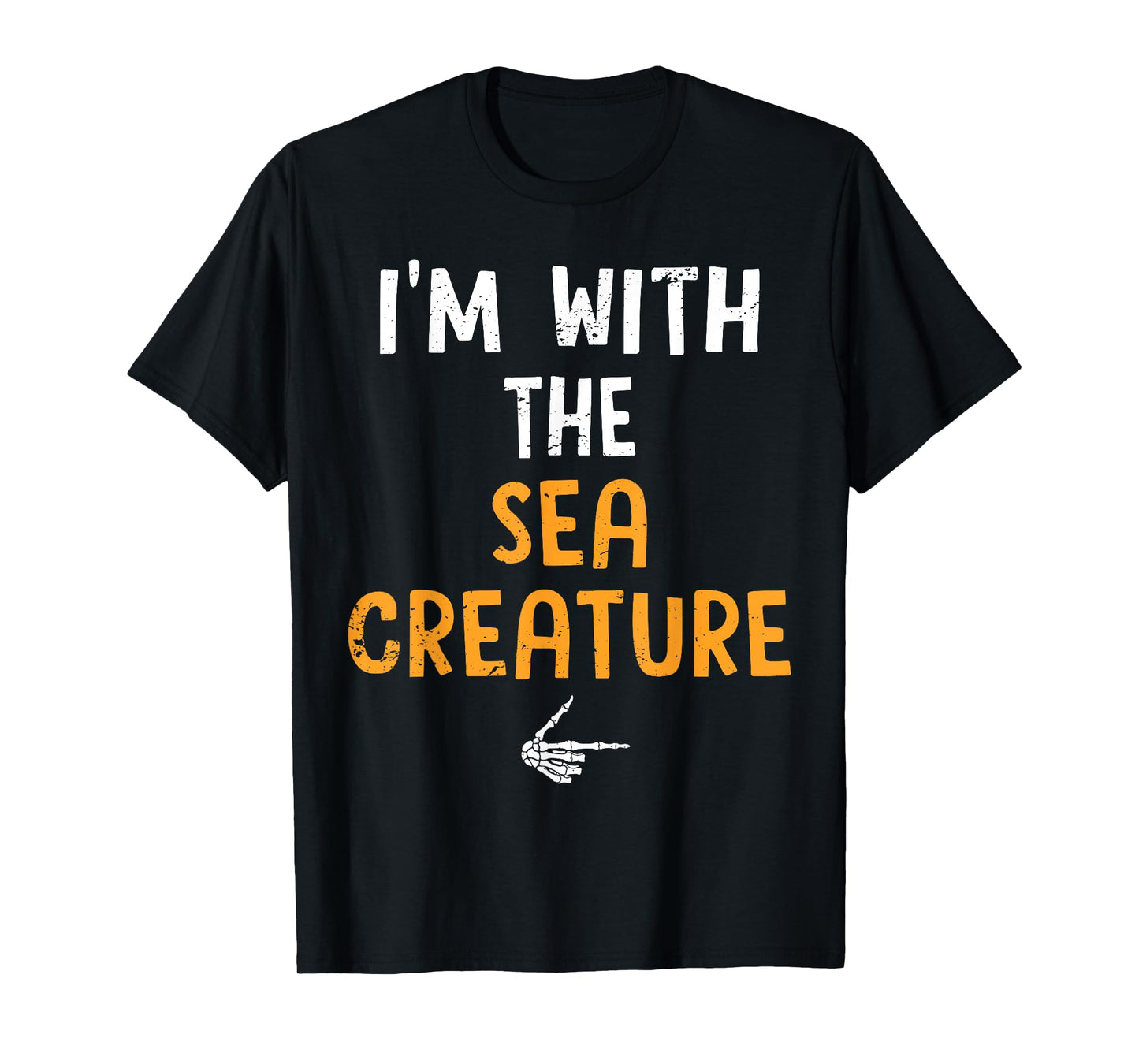 I'm with The Sea Creature Costume Halloween Matching Couple T-Shirt