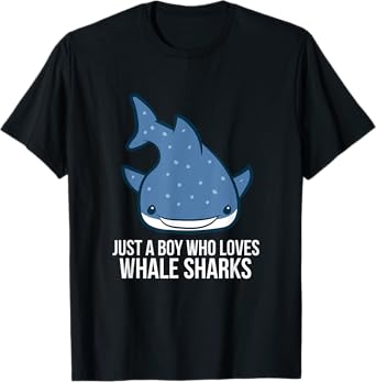 Just a Boy Who Loves Whale Sharks Cute Whale Shark T-Shirt