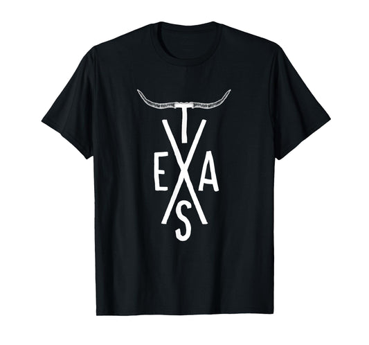 Cool Texas Souvenir Long Cow Horns USA Cowboy Traveler Gift T-Shirt