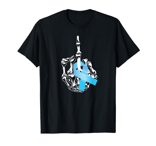 Fuck Prostate Cancer Middle Finger Prostate Cancer Awareness T-Shirt