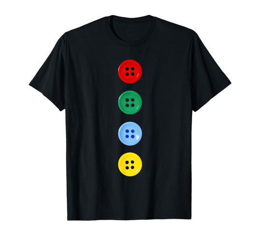 Four Groovy Buttons Blue Cat Funny Halloween Costume Kids T-Shirt