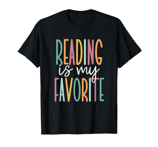 Cute Bookworm Tees and Library Worker Gifts Reading Is My Favorite T-Shirt