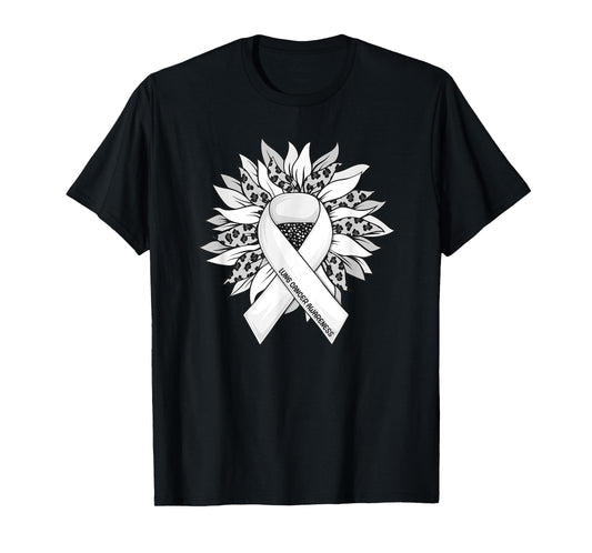 Lung Cancer Shirts Sunflower Lung Cancer Awareness T-Shirt