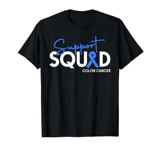 Colon Cancer Awareness Support Squad Apparel Women Men T-Shirt