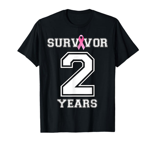 2 Years Breast Cancer Survivor Pink Ribbon Awareness ZL T-Shirt