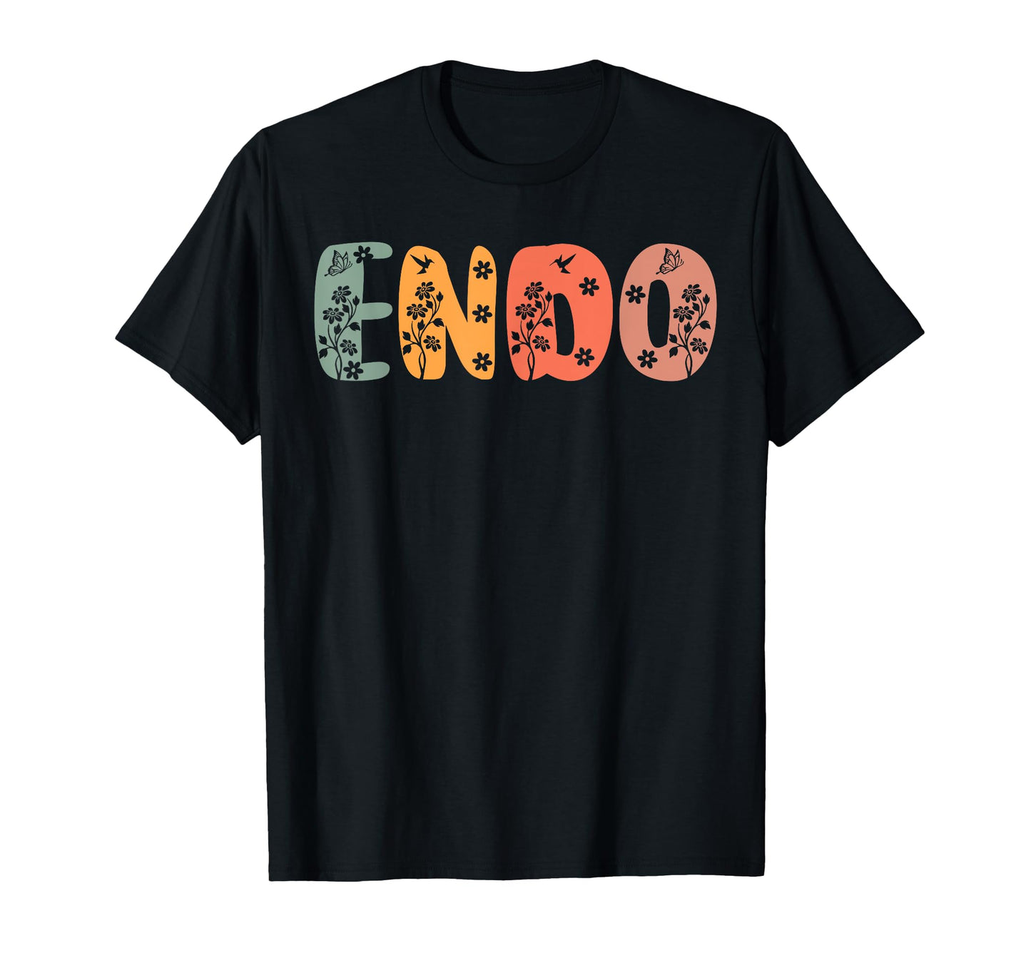 Floral Boho Endo Tech Nurse GI Endoscopy Nurse Colonoscopy T-Shirt