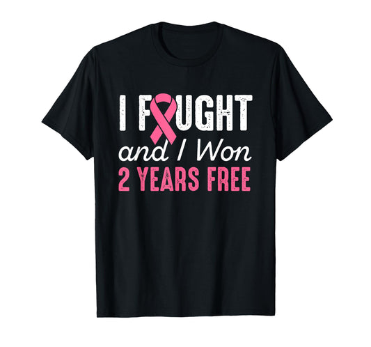 Breast Cancerversary 2 Years Breast Cancer Free Shirt Gift T-Shirt