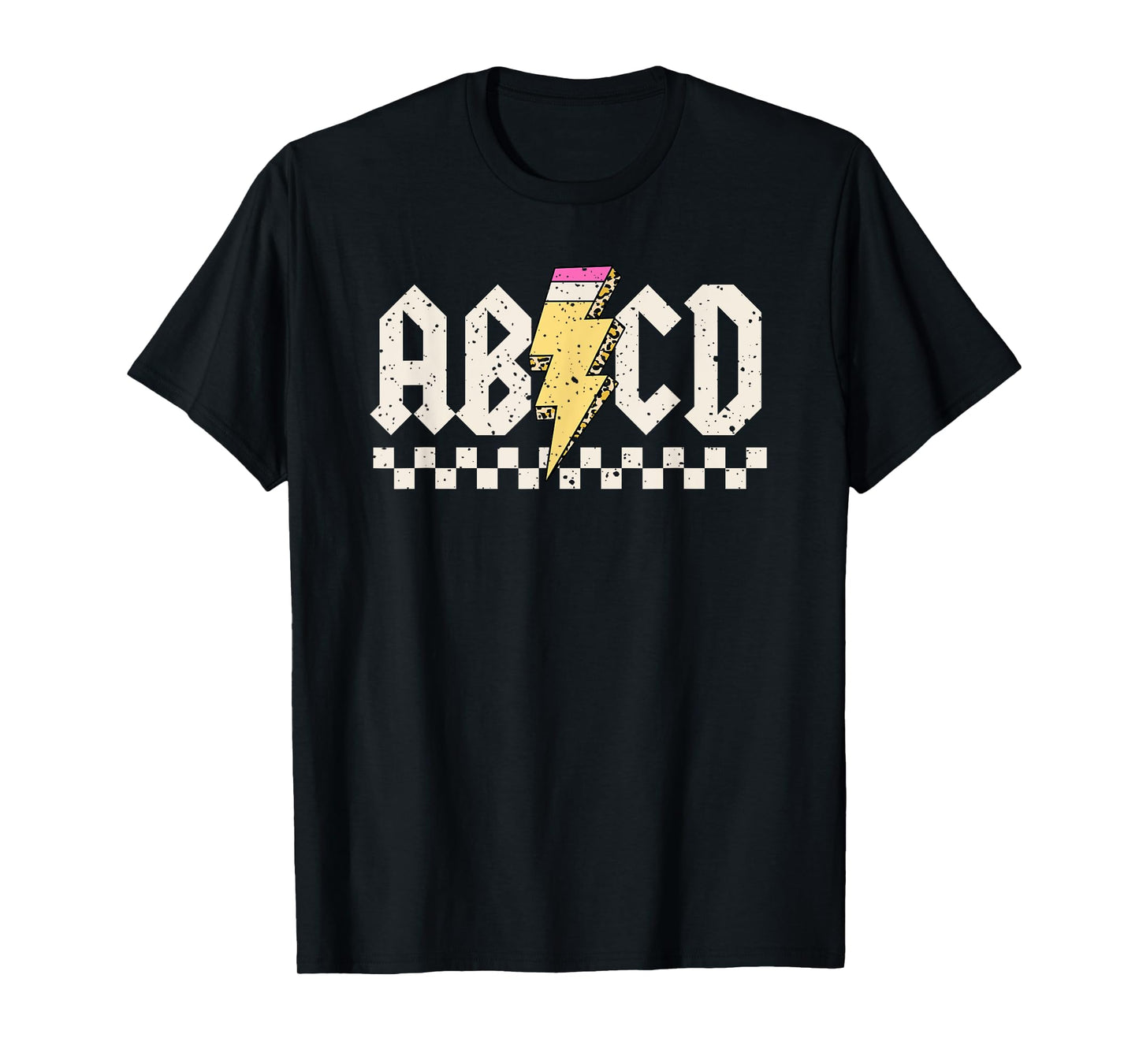 Boys Girls Teachers ABCD Rock Graphic back to School Class T-Shirt