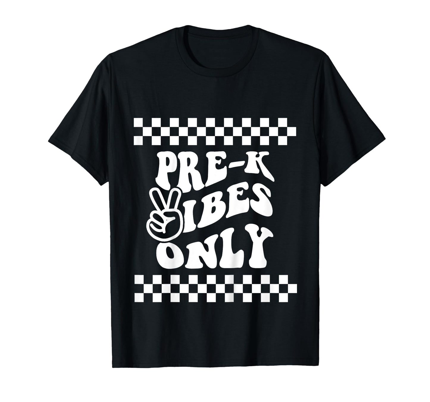 Pre K Vibes Only Retro Girl First Day of PreK Boy Toddlers T-Shirt