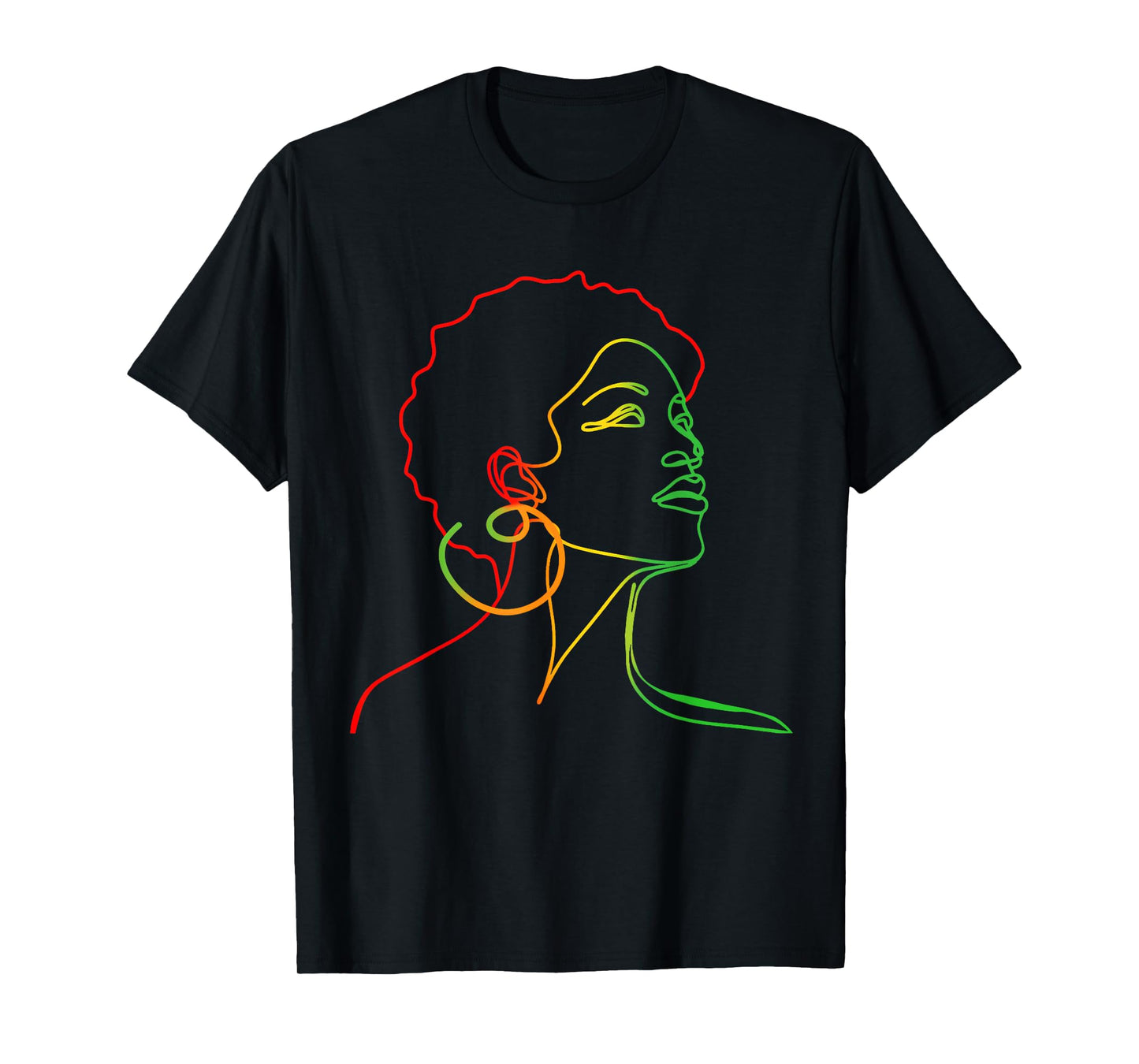 Black Women Juneteenth Face Abstract Art Melanin African T-Shirt