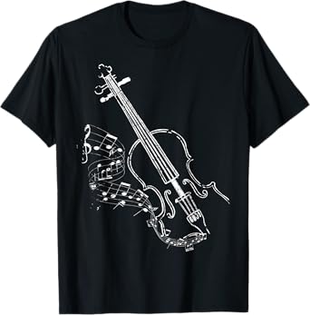 Beautiful Vintage Style Violin Design For Music Lovers T-Shirt