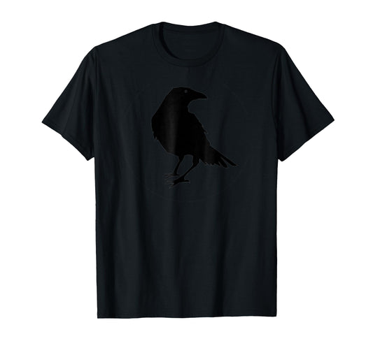 Beautiful Black Crow Raven Bird Silhouette T-Shirt