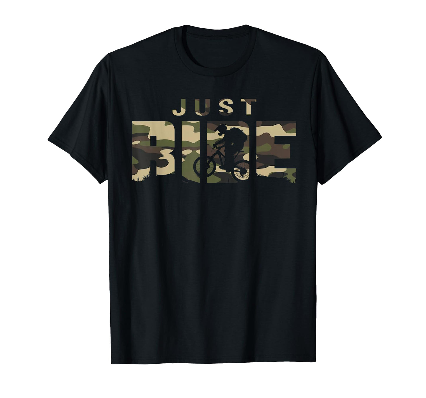 Mountain Bike Just Ride Camo MTB Trail Outdoor T-Shirt