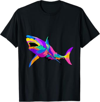 Pop Art Shark Shirt Marine Biology Sea Animal Shark Lover T-Shirt