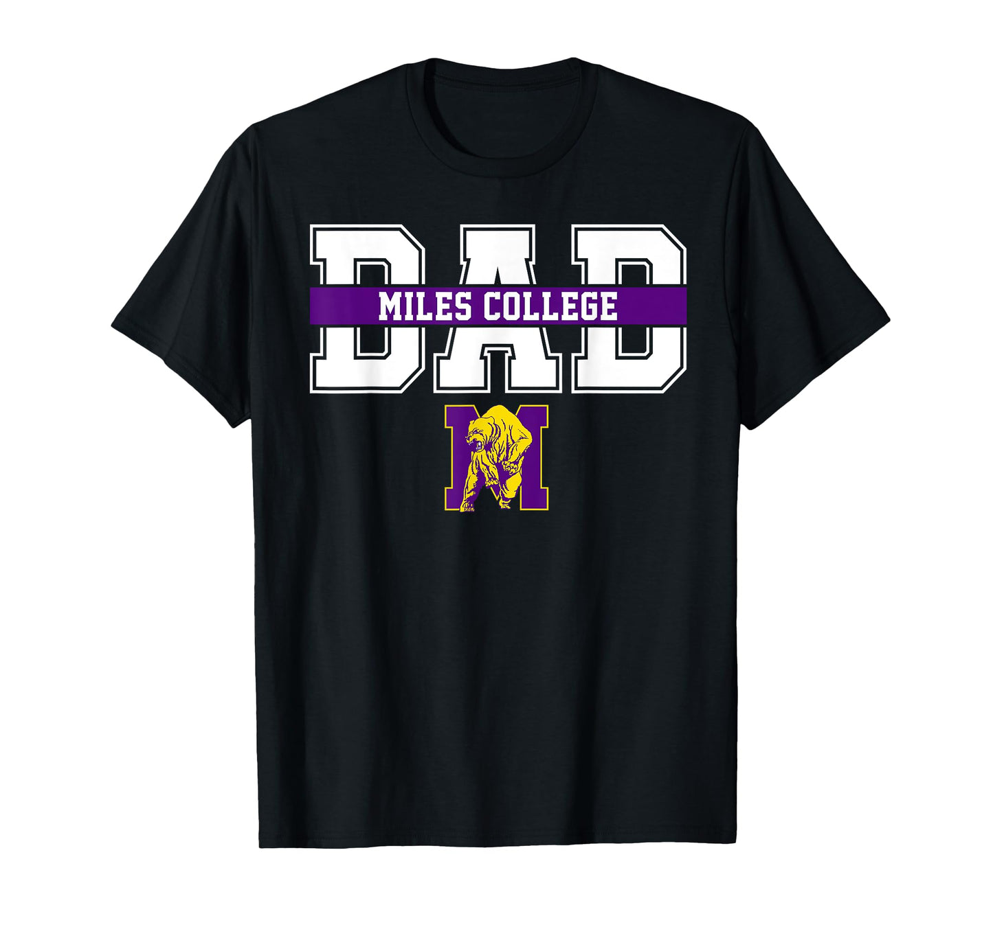 Miles College Dad Father Arch Vintage Design Men T-Shirt