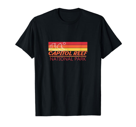 Cool Retro Capital Reef National Park T-Shirt