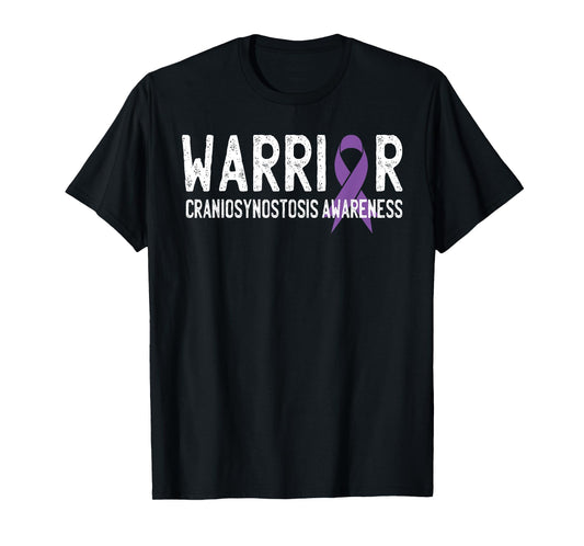 Warrior Craniosynostosis CSO Awareness Purple Ribbon Support T-Shirt