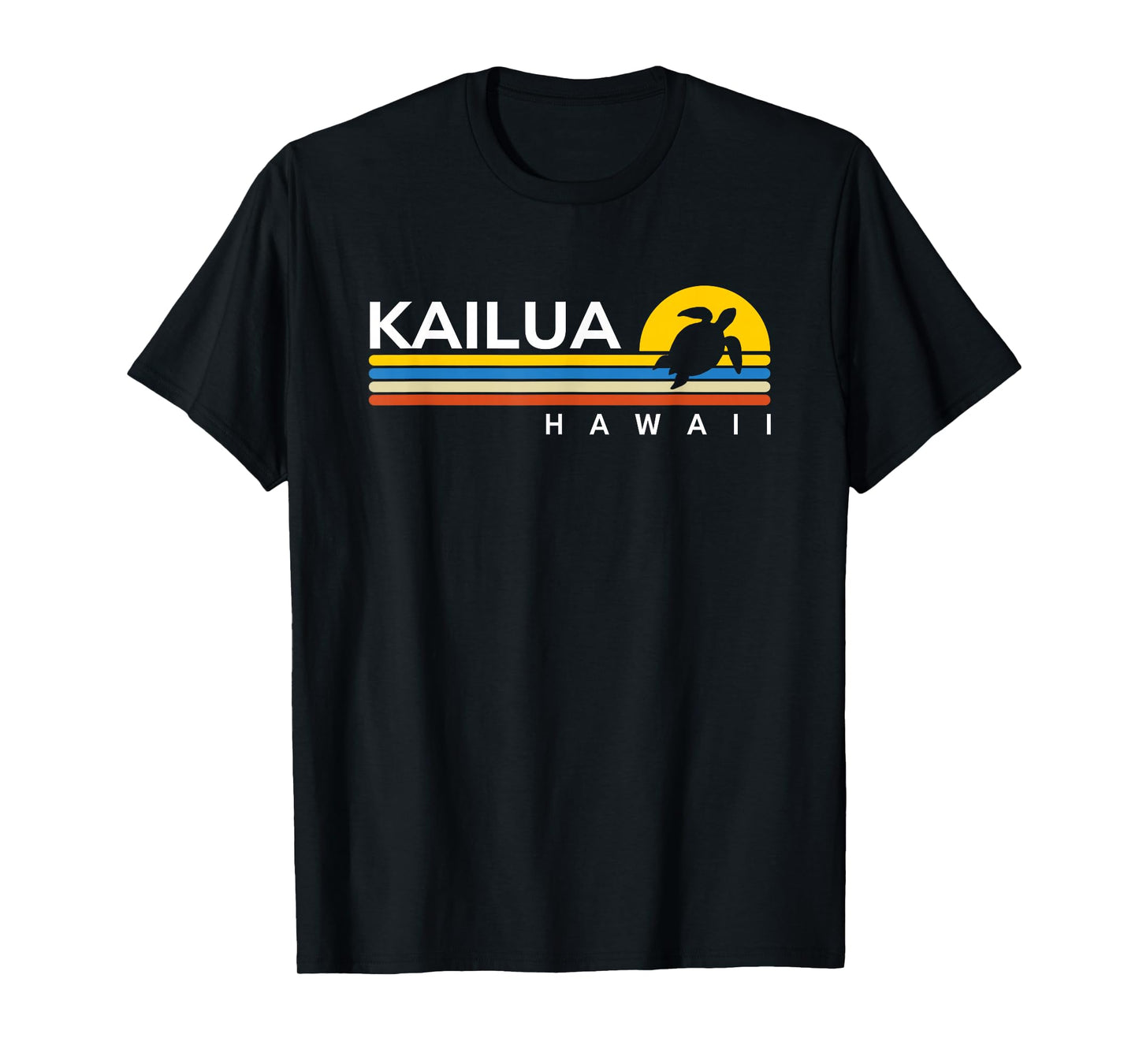 Kailua Hawaii Vintage Retro Souvenirs Turtle T-Shirt