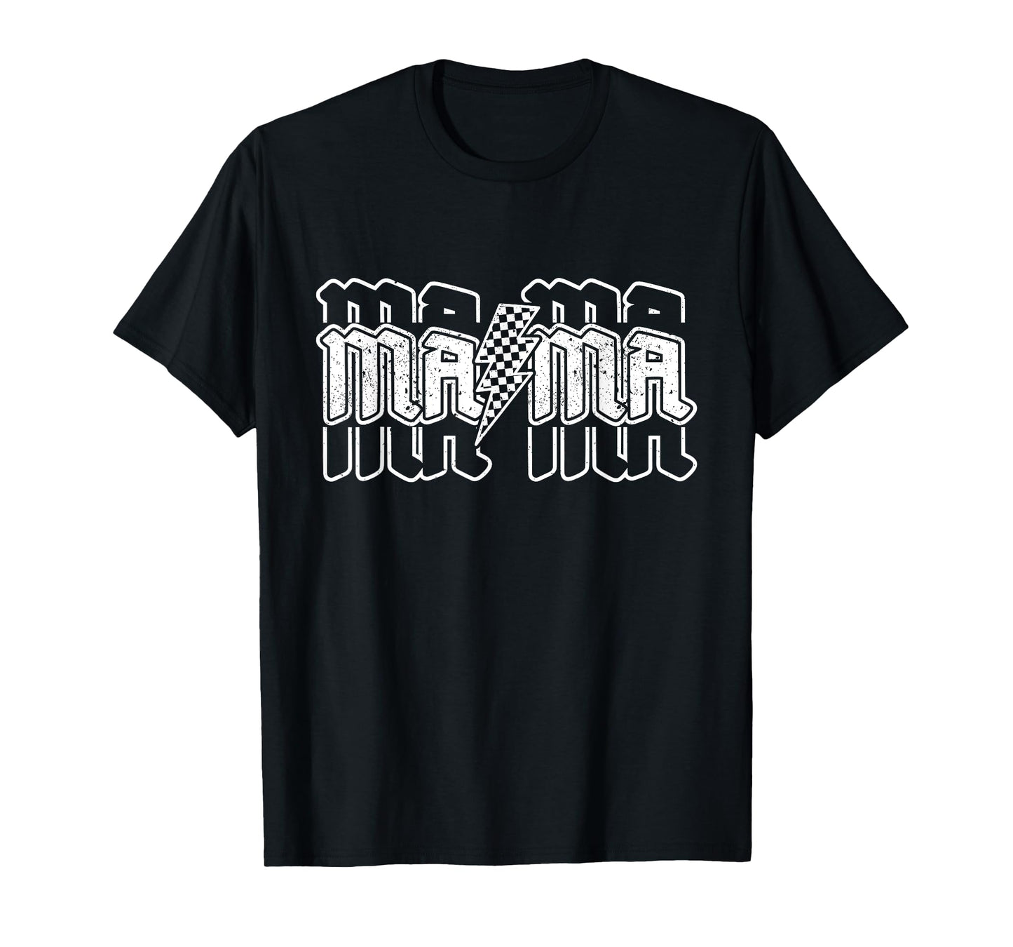 Checkered Mama Lightning Bolt Mother's Day For Mom Mother T-Shirt