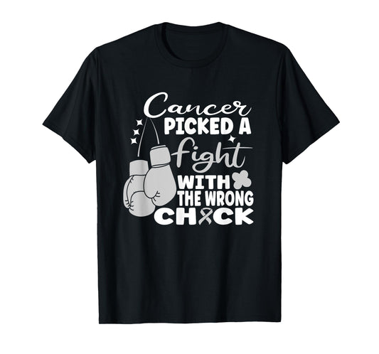 Cancer Picked A Fight with The Wrong Chick Lung Cancer T-Shirt