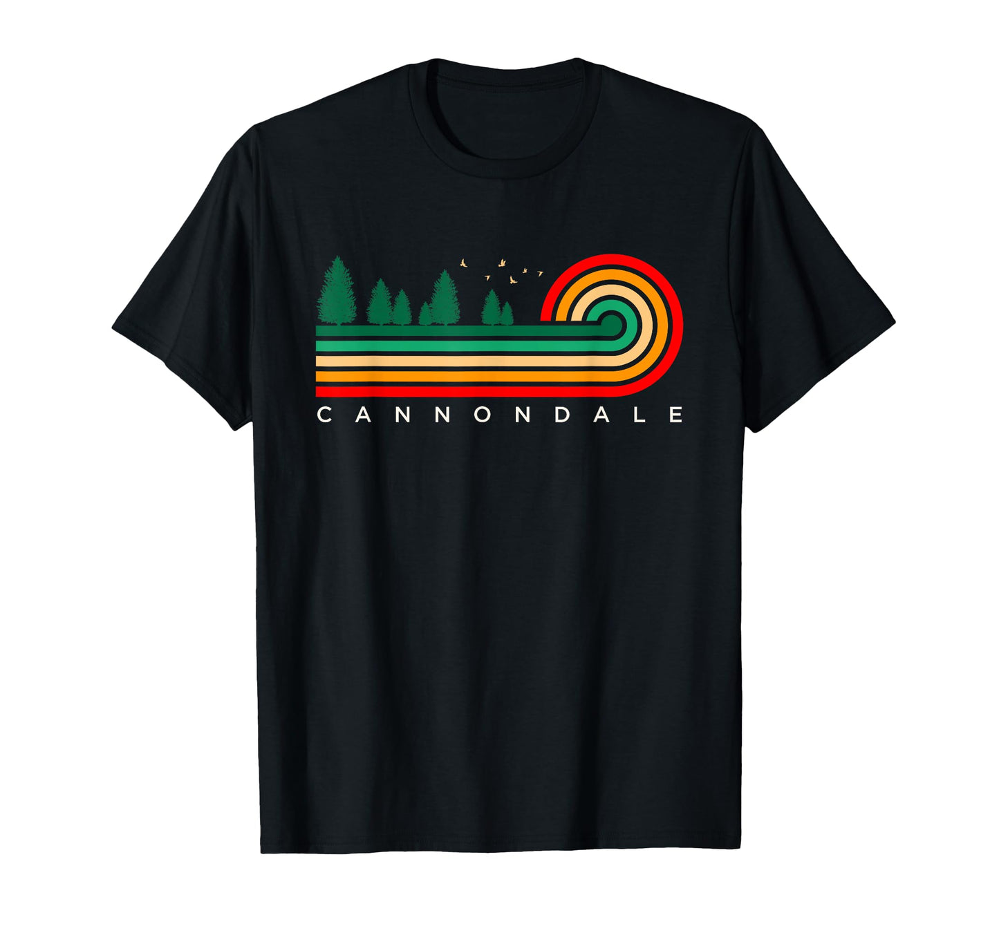 Evergreen Vintage Stripes Cannondale, Connecticut T-Shirt