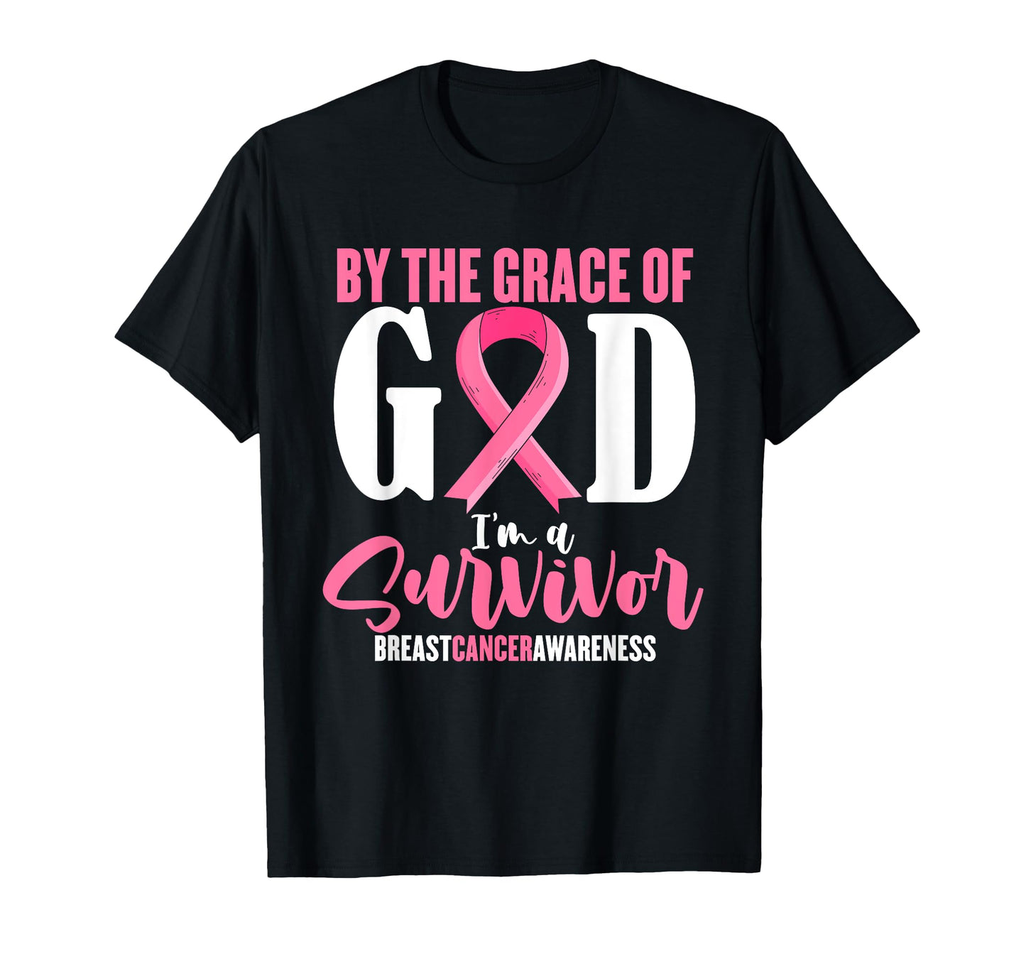By the grace god I'm a survivor breast cancer awareness T-Shirt