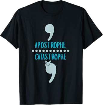 Cat Grammar Funny English Teacher Pun T Shirt Men Women Girls Kids T-Shirt