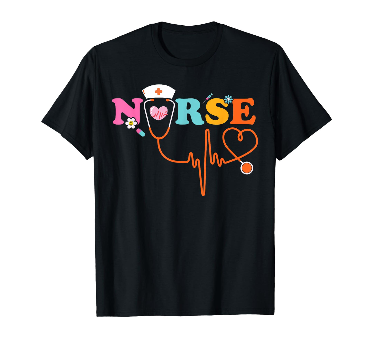 Heartbeat Nurse Nursing Family Friends T-Shirt