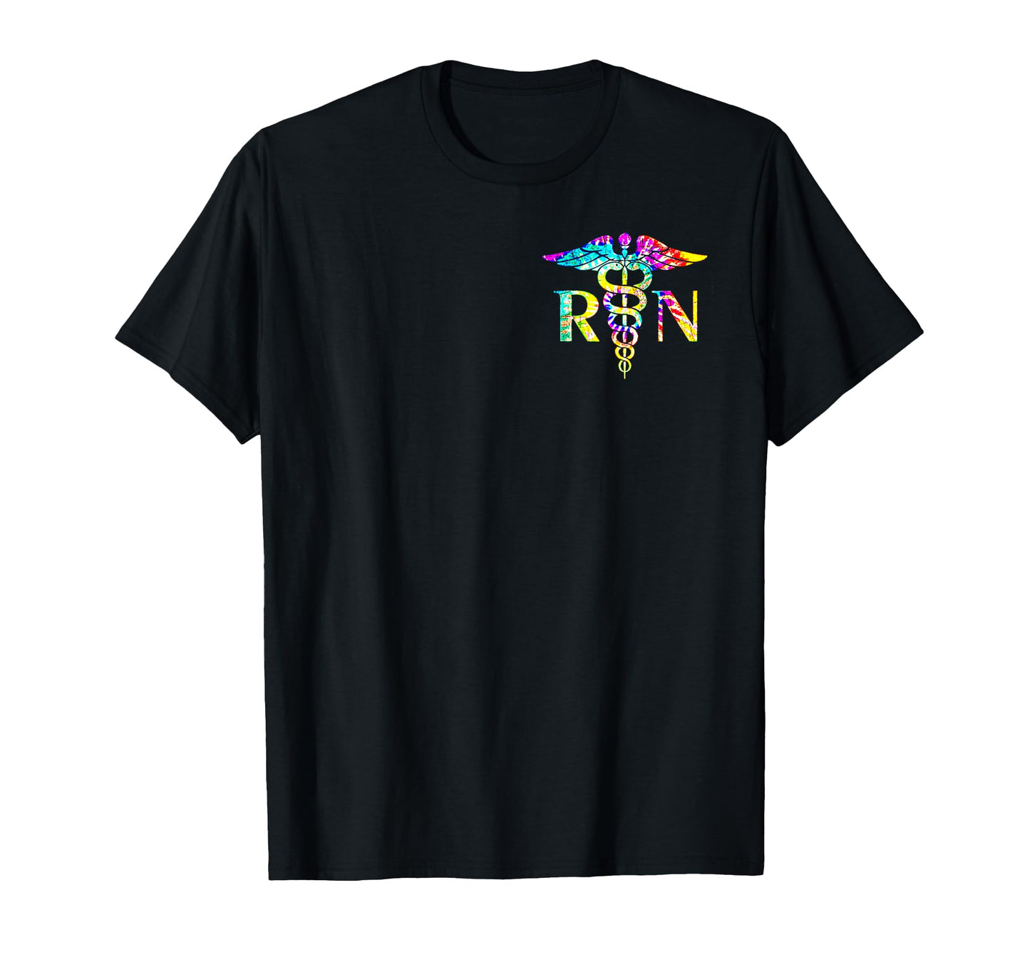 Lovely RN Registered Nurse Tie Dye Nursing Nurse Logo T-Shirt