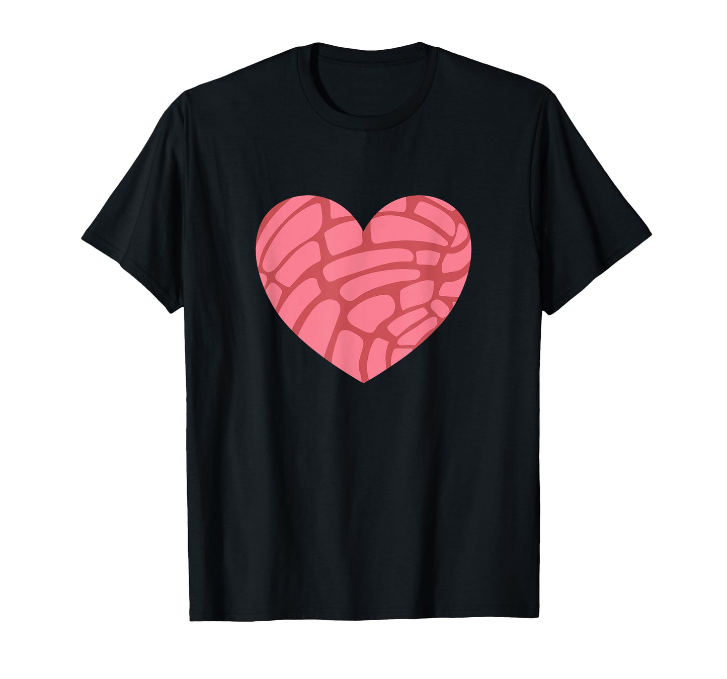 Concha Mexican Sweet Bun Heart T-Shirt