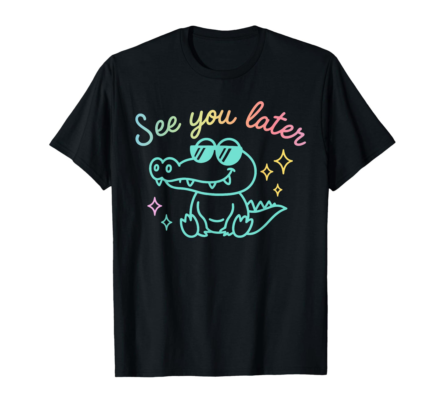 See You Later Teacher Funny Kid Alligator Last Day Of School T-Shirt