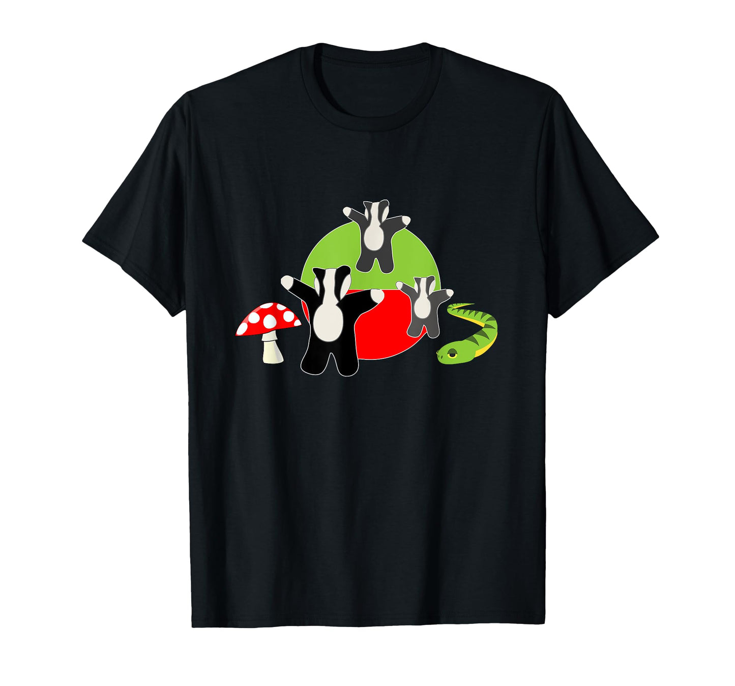 Badger Badger Badger Mushroom Snake t-shirt T-Shirt