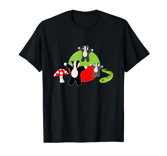 Badger Badger Badger Mushroom Snake t-shirt T-Shirt