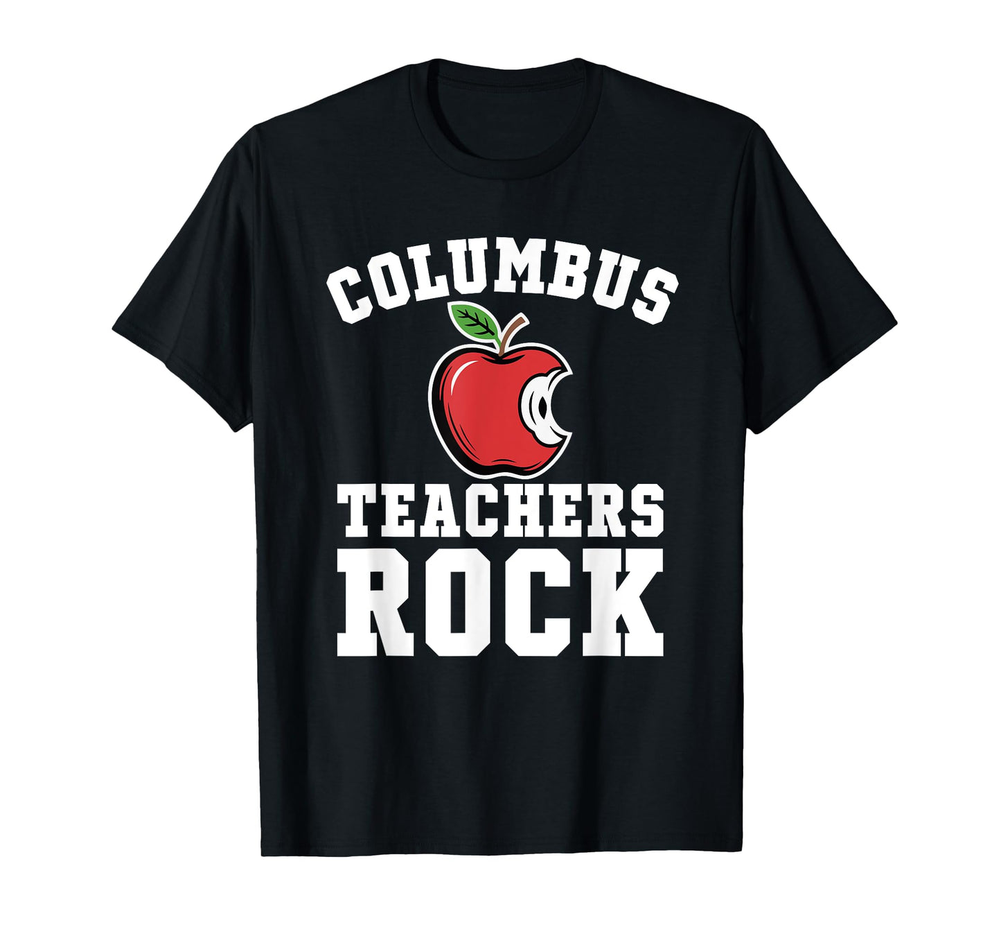 Columbus Teachers Rock! Retro School Support Teaching T-Shirt
