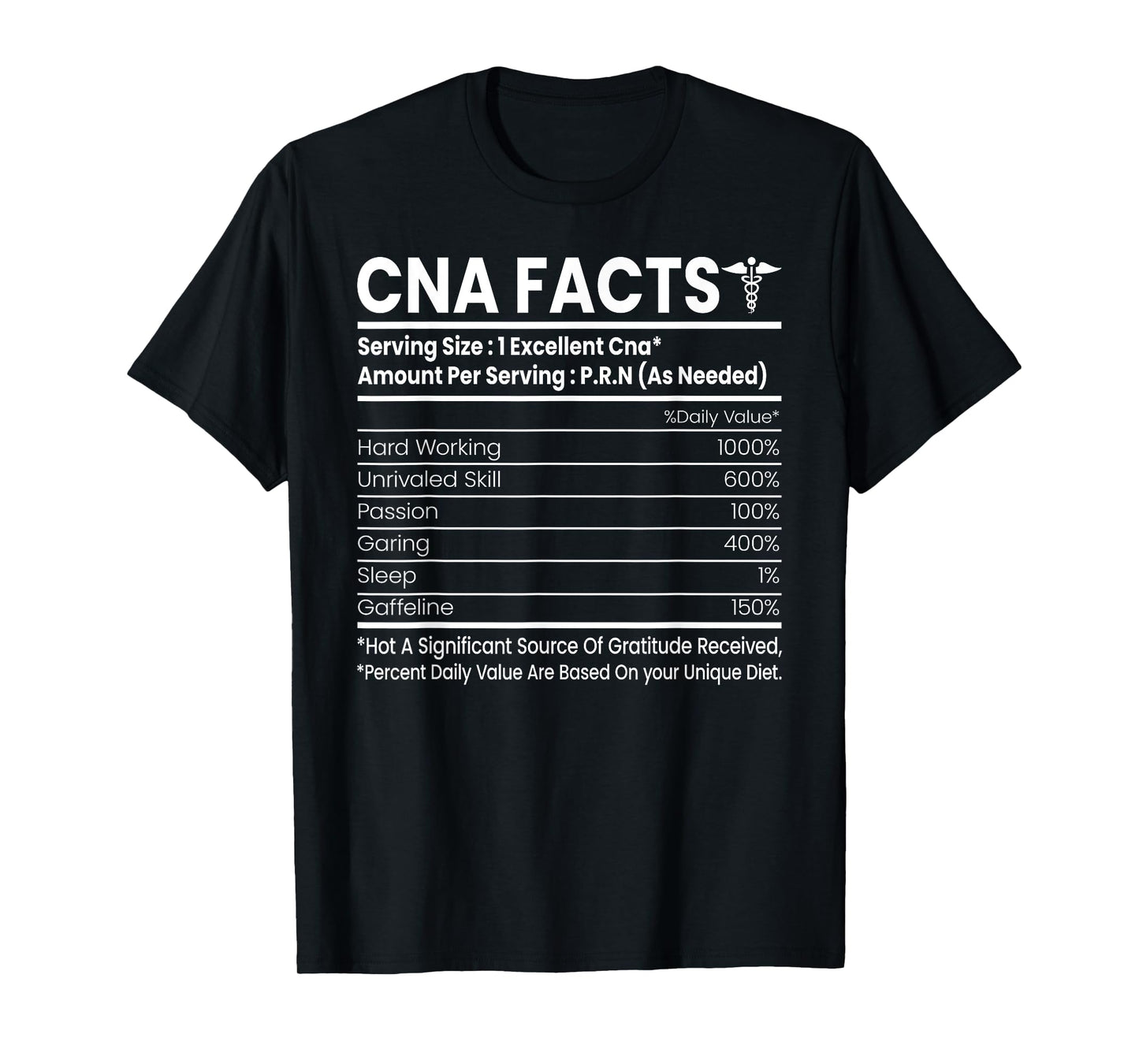 CNA Facts - Funny Certified Nurse Assistant CNA T-Shirt