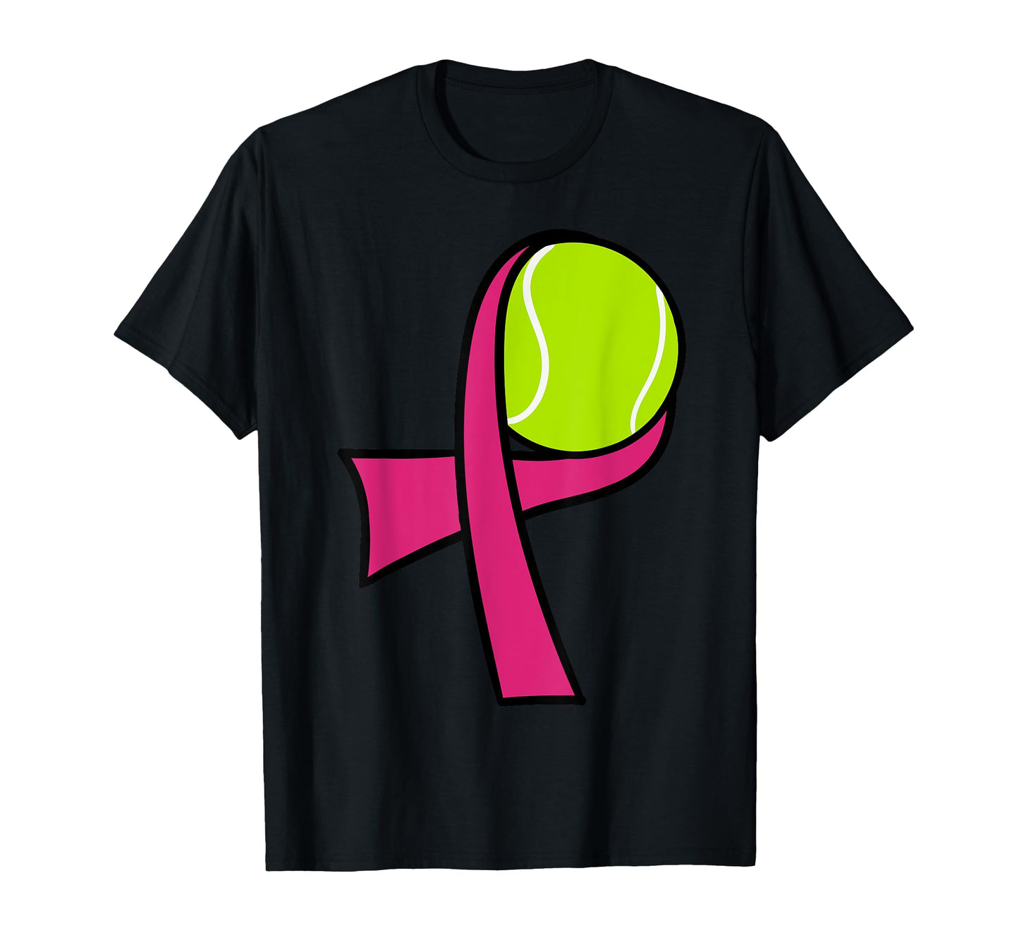 Breast Cancer Tennis Ball Pink Ribbon Mammogram Sport Smash T-Shirt