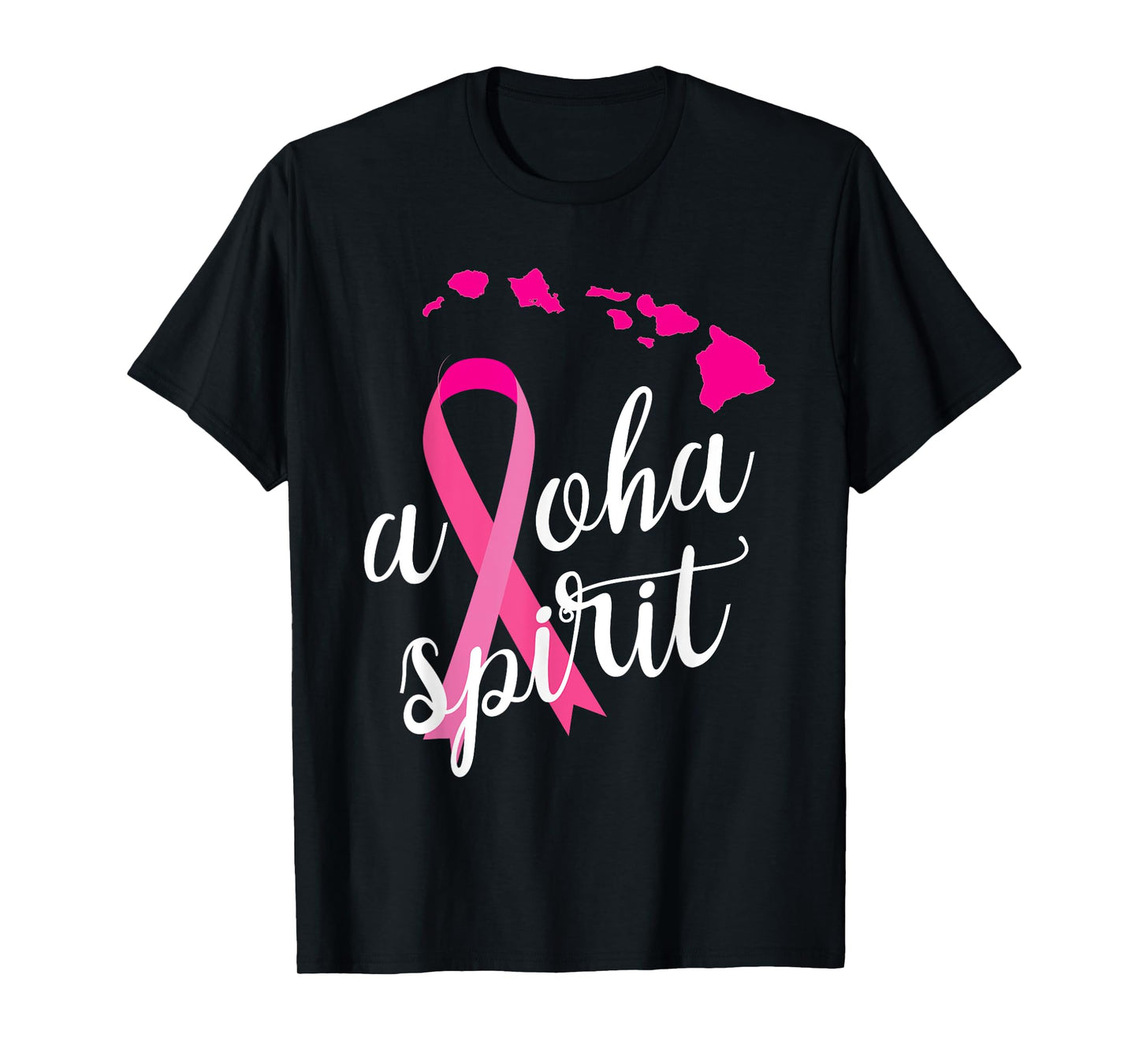 Aloha Spirit Breast Cancer Awareness Hawaii islands T-Shirt