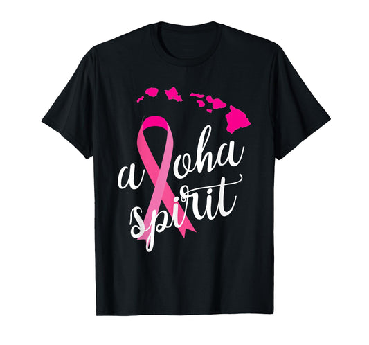 Aloha Spirit Breast Cancer Awareness Hawaii islands T-Shirt