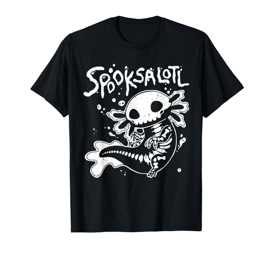Halloween Cute Skeleton Spooksalotl Halloween Axolotl T-Shirt