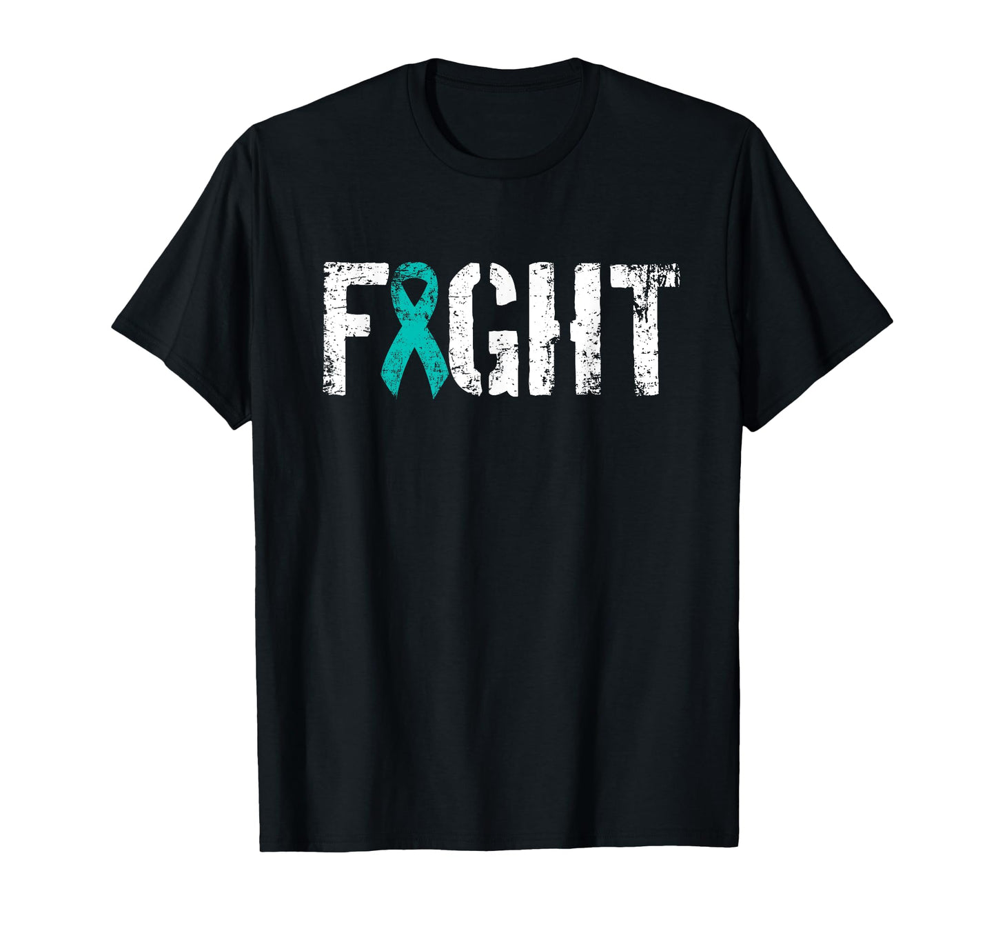 Fight Ovarian Cancer - Military Style Awareness Ribbon T-Shirt