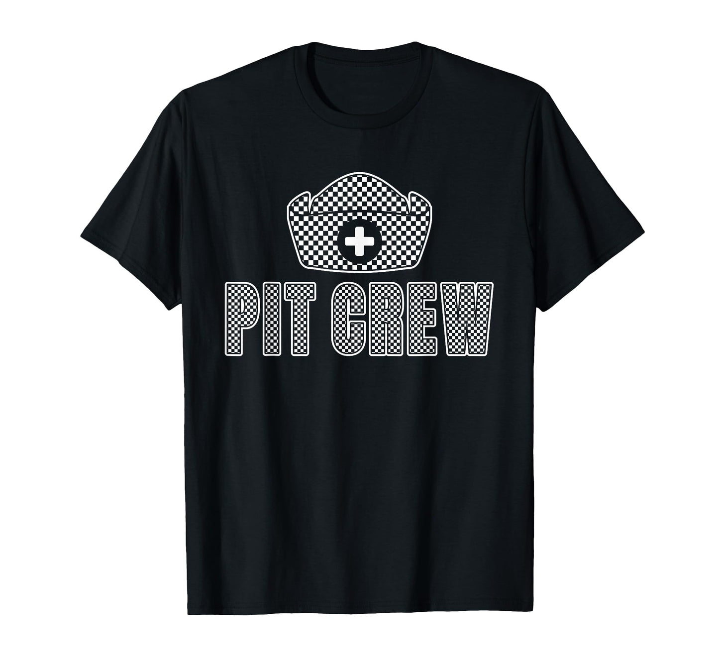 Nurse Checkered Hosting Race Car Nurse Pit Crew T-Shirt