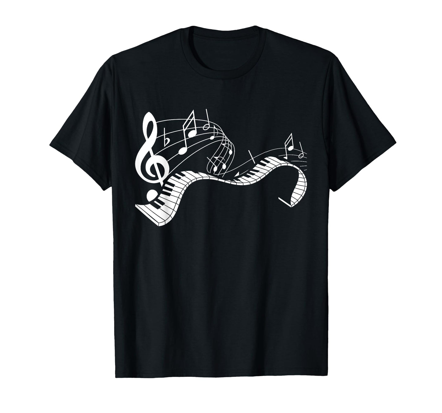 Music Notes Keyboard Pianist Classical Musician Piano T-Shirt