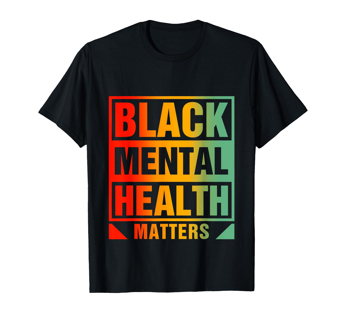 Black Mental Health Matters Human Brain Counselor Therapist T-Shirt