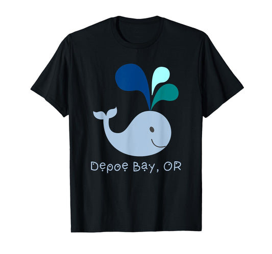Depoe Bay Oregon Cute Whale Lover Cartoon T-Shirt