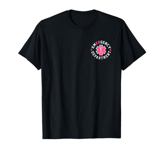 Emergency Department Emergency Room Nurse Breast Cancer T-Shirt