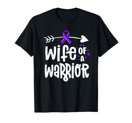 Wife Of A Warrior Hodgkins Lymphoma Cancer Awareness T-Shirt