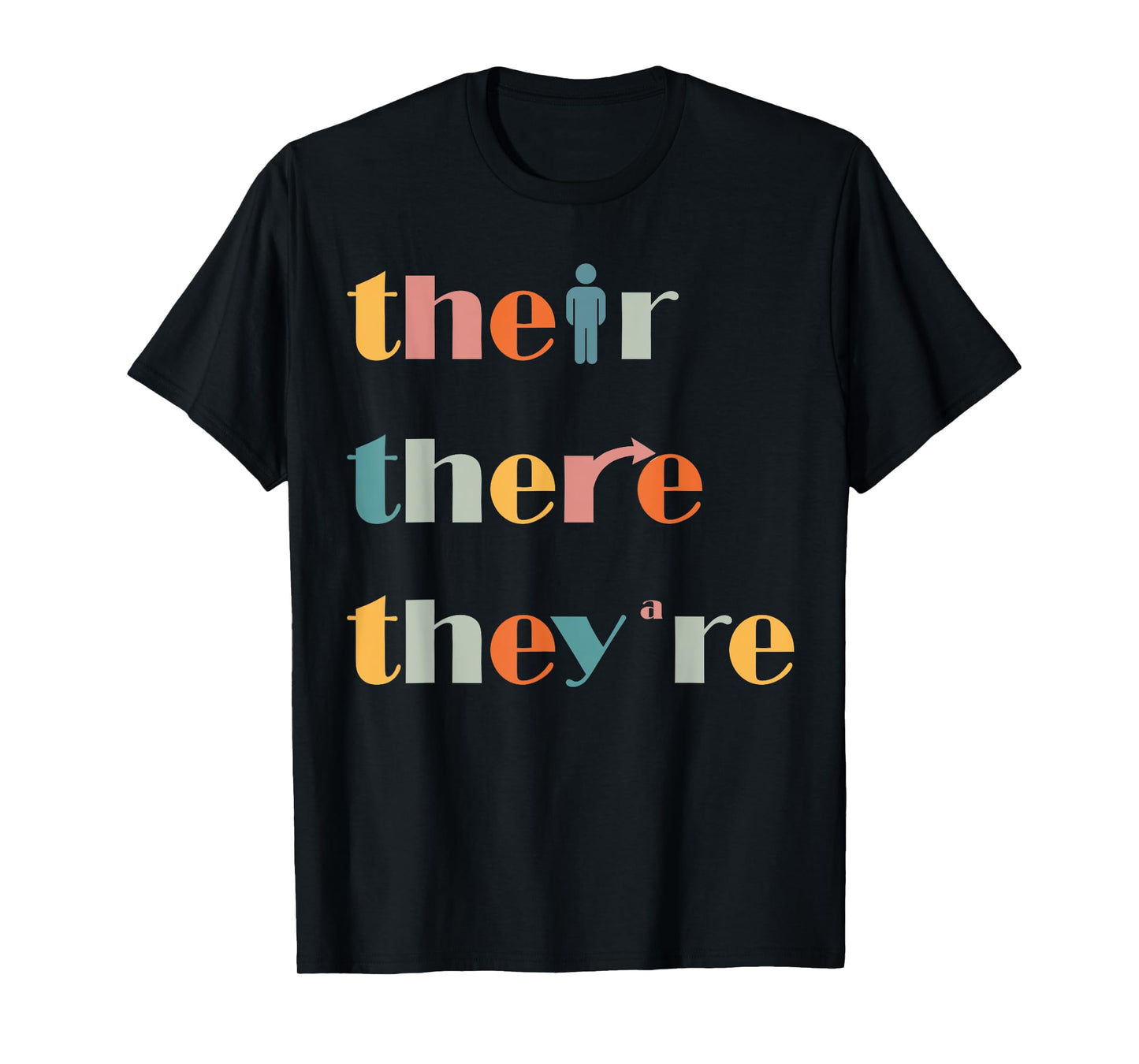 Their There They're English Teacher Grammar Explanation Men Women T-Shirt