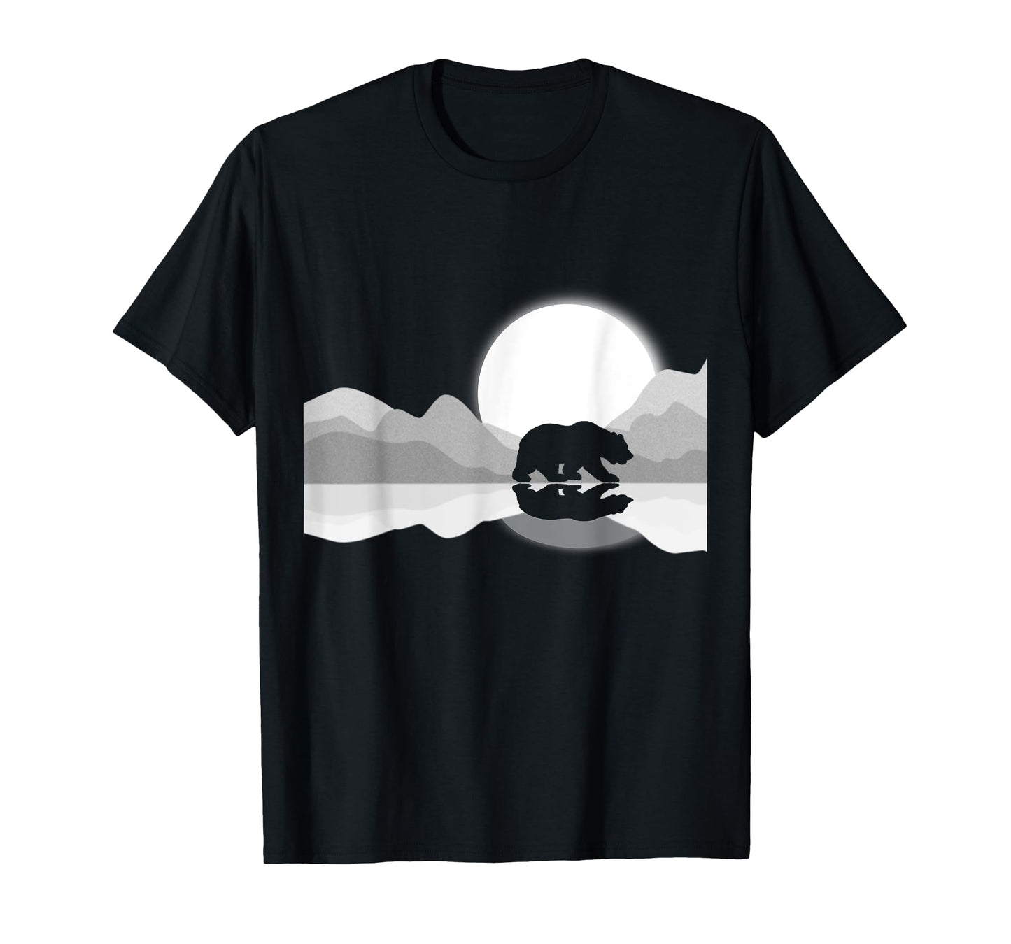 Trees Reflection Wildlife Nature Animal Bear Outdoor Forest T-Shirt